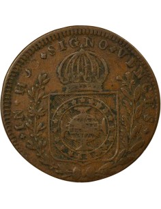 Brésil Pedro I 20 reis Cuivre 1823-1829 R Rio de Janeiro 2