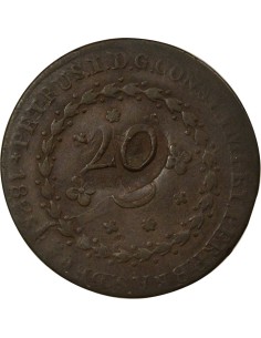 Brésil Pedro II 20 reis Cuivre 1835 2