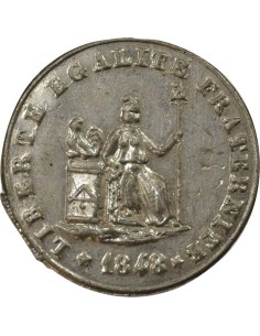 Révolution de Février 1 médaille Etain 1848 2