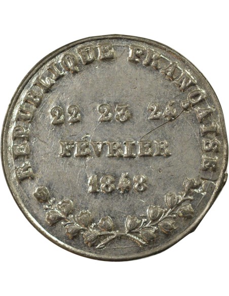 Révolution de Février 1 médaille Etain 1848