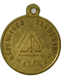 Paris reconnaissante de Rouen 1 médaille Laiton 1848 2