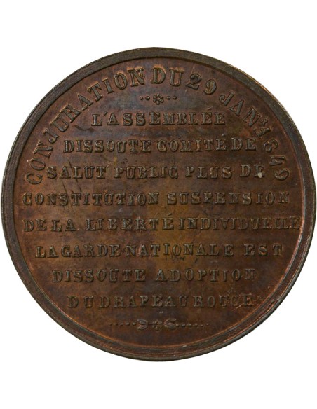 Comité du Salut Public 1 médaille Cuivre 1849
