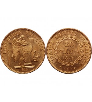 GENIE - 20 FRANCS OR 1871 A PARIS 2