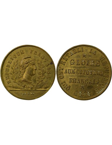 Rétablissement de la Rep. 1 médaille Laiton 1848