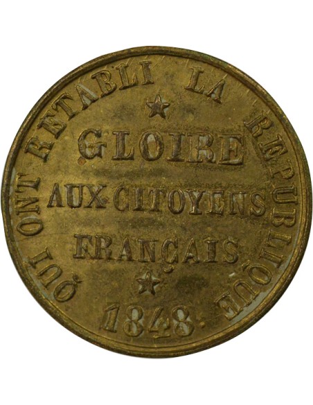 Rétablissement de la Rep. 1 médaille Laiton 1848