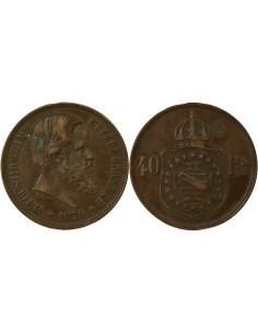 Brésil Pedro II 40 reis Cuivre 1879