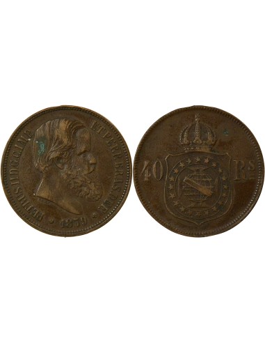 Brésil Pedro II 40 reis Cuivre 1879