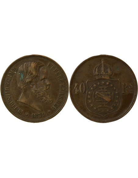 Brésil Pedro II 40 reis Cuivre 1879