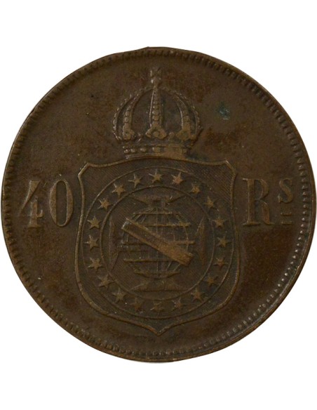Brésil Pedro II 40 reis Cuivre 1879