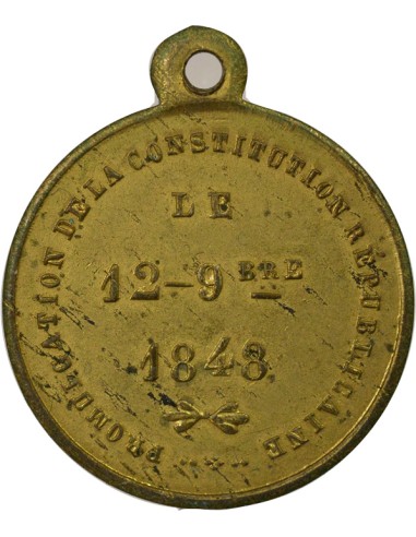 Promulgation de la Constitution  1 médaille Laiton 1848