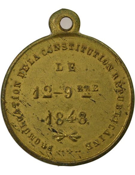 Promulgation de la Constitution  1 médaille Laiton 1848