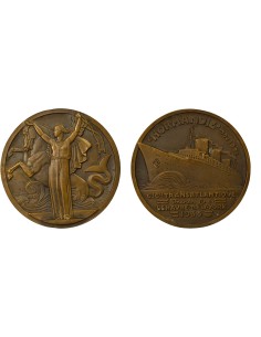 Cie Générale Transatlantique 1 jeton Bronze 1935 A Paris