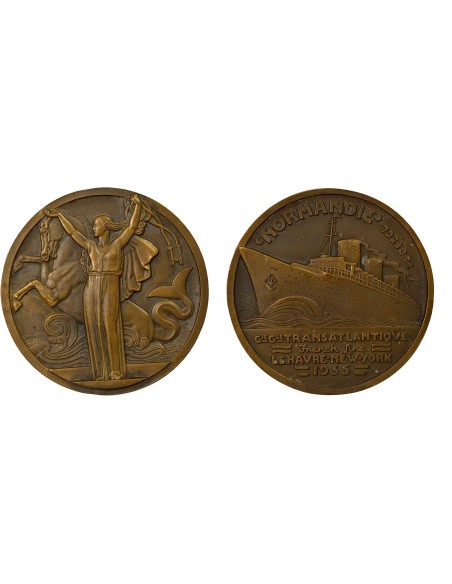 Cie Générale Transatlantique 1 jeton Bronze 1935 A Paris