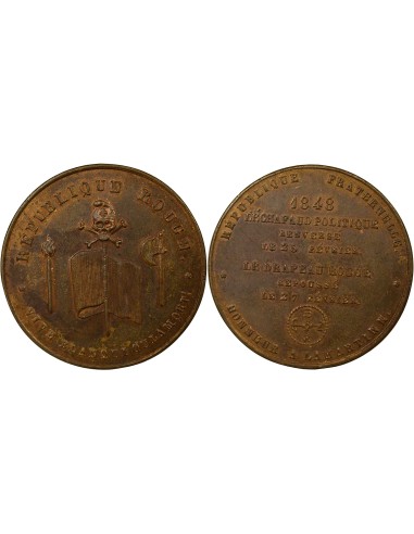 République Rouge 1 médaille Cuivre 1848