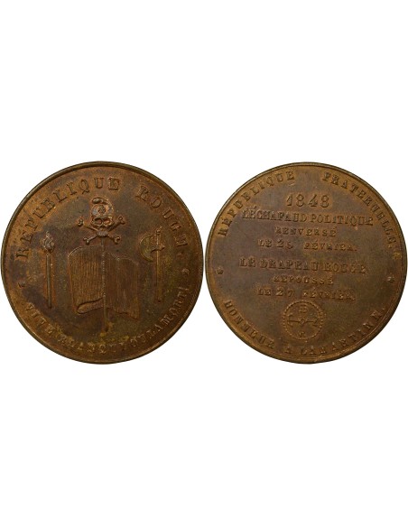 République Rouge 1 médaille Cuivre 1848