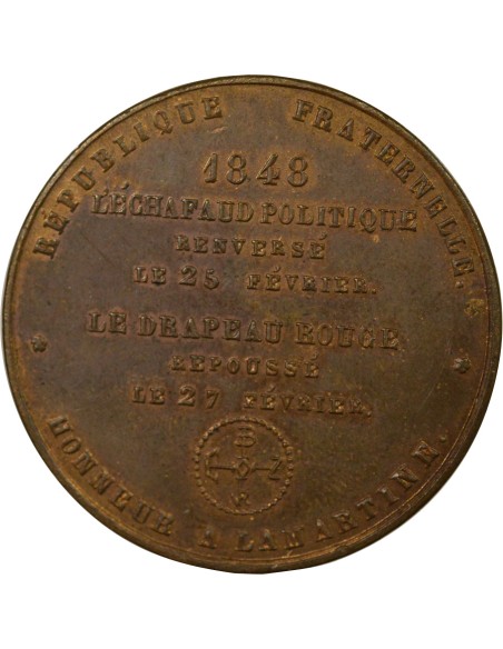 République Rouge 1 médaille Cuivre 1848
