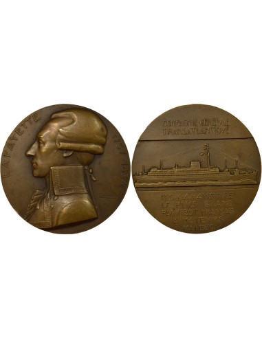 Cie Générale Transatlantique 1 jeton Bronze 1930 A Paris