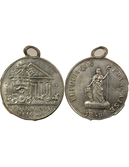 Fête Nationale 1 médaille Etain 1848