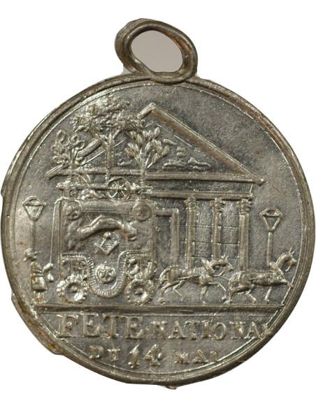 Fête Nationale 1 médaille Etain 1848