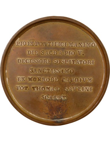 Etat Pontifical Pie IX Retour du Pape à Rome 1 jeton Bronze 1850