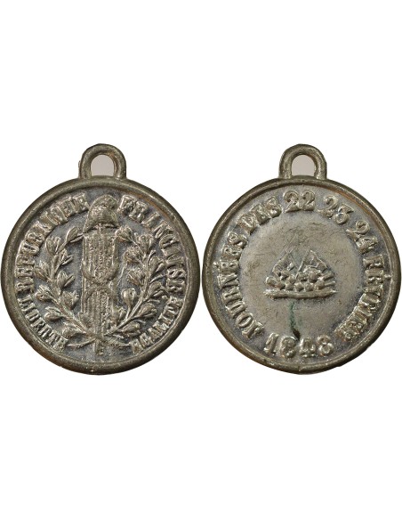 Révolution de Février 1 médaille Etain 1848