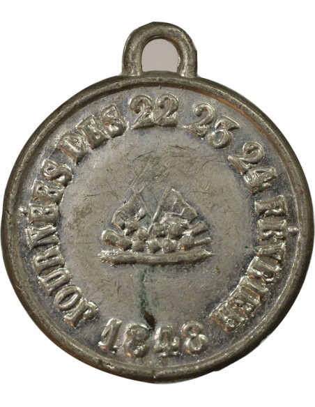 Révolution de Février 1 médaille Etain 1848