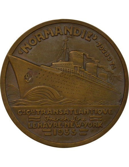 Cie Générale Transatlantique 1 jeton Bronze 1935 A Paris
