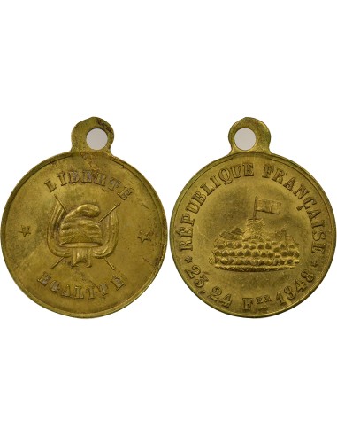 Révolution de Février 1 médaille Laiton 1848
