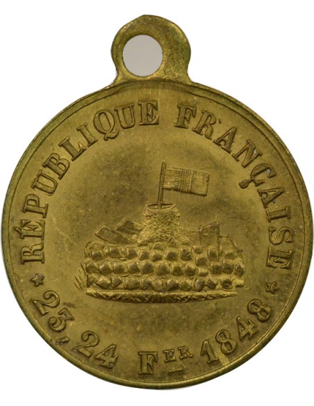 Révolution de Février 1 médaille Laiton 1848