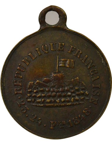 Révolution de Février 1 médaille Laiton 1848