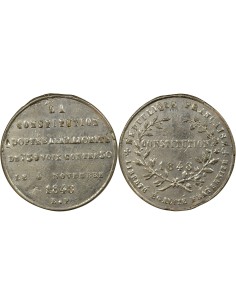Adoption de la Constitution 1 médaille Etain 1848