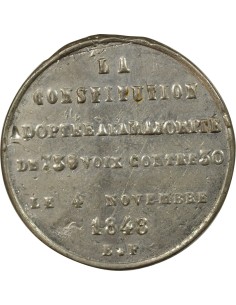 Adoption de la Constitution 1 médaille Etain 1848 2