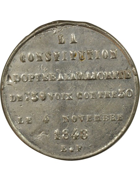 Adoption de la Constitution 1 médaille Etain 1848