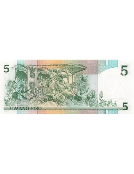 Philippines 5 piso 1986
