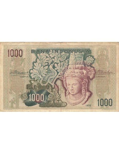 Indonésie 1000 rupiah 1952