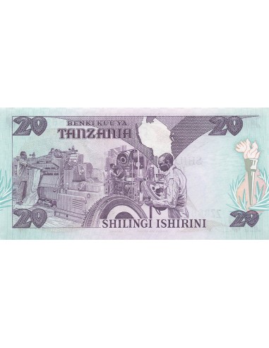 Tanzanie 20 shillings 1987