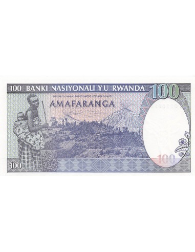 Rwanda 100 francs 1989