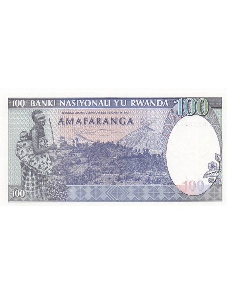 Rwanda 100 francs 1989