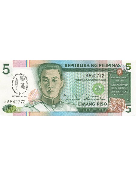 Philippines 5 piso 1987