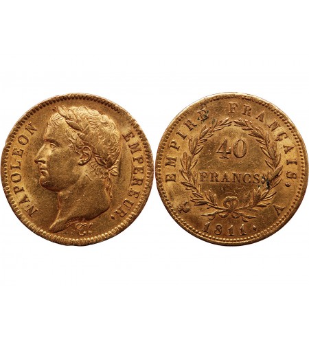 NAPOLEON Ier﻿ - 40 FRANCS OR 1811 A PARIS