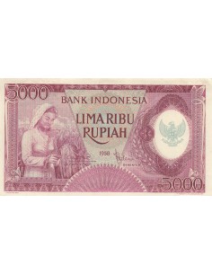 Indonésie 5000 rupiah 1958