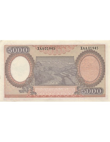 Indonésie 5000 rupiah 1958