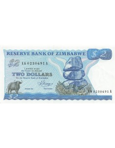 Zimbabwe 2 dollars 1983