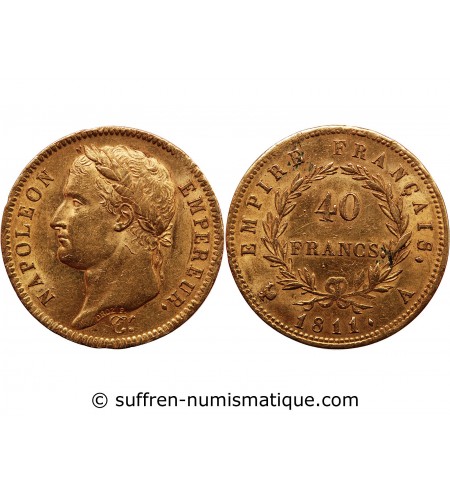 NAPOLEON Ier﻿ - 40 FRANCS OR 1811 A PARIS