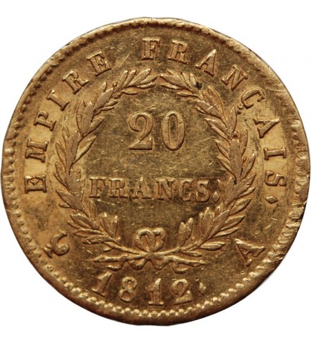 NAPOLEON Ier﻿ - 20 FRANCS OR 1812 A PARIS﻿