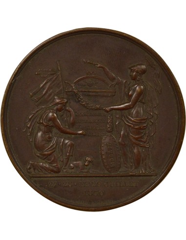 aux Victimes des Trois Glorieuses 1 jeton Bronze 1830
