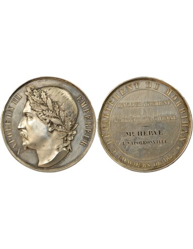 Napoléon III Concours Hippique 1 jeton Argent 1852 A Paris