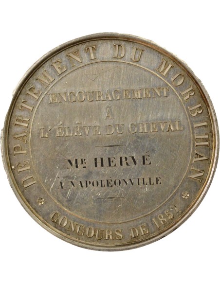 Napoléon III Concours Hippique 1 jeton Argent 1852 A Paris