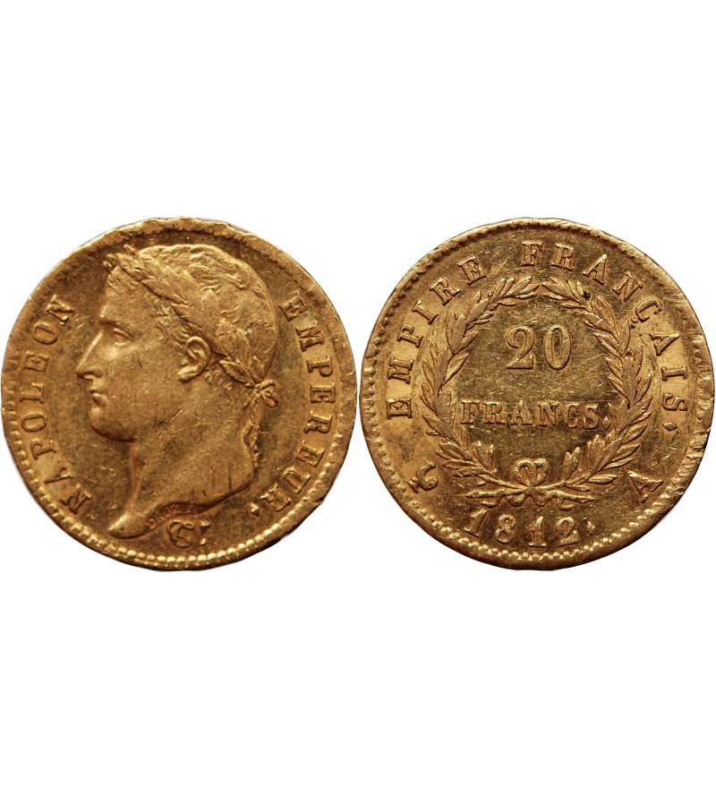 NAPOLEON Ier﻿ - 20 FRANCS OR 1812 A PARIS﻿