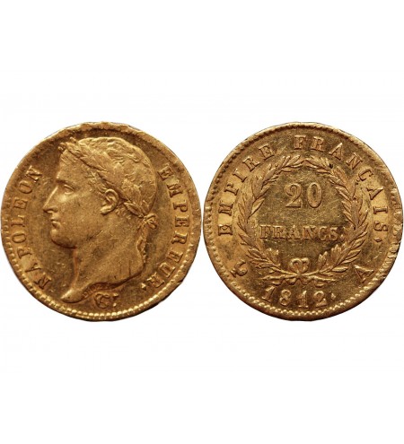 NAPOLEON Ier﻿ - 20 FRANCS OR 1812 A PARIS﻿